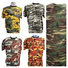 Camouflage t shirt unisex , woodland , urban , yellow , red and orange camo