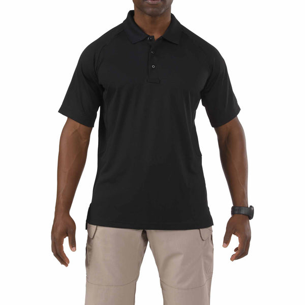 Performance Polo - Short Sleeve, Polyester Synthetic Knit in Dark Navy