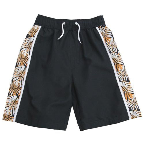 Boys Contrast Beach Print Bermuda Swimming Shorts