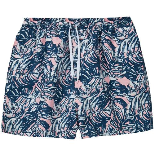 Mens Mesh Lined Printed Swim Trunks